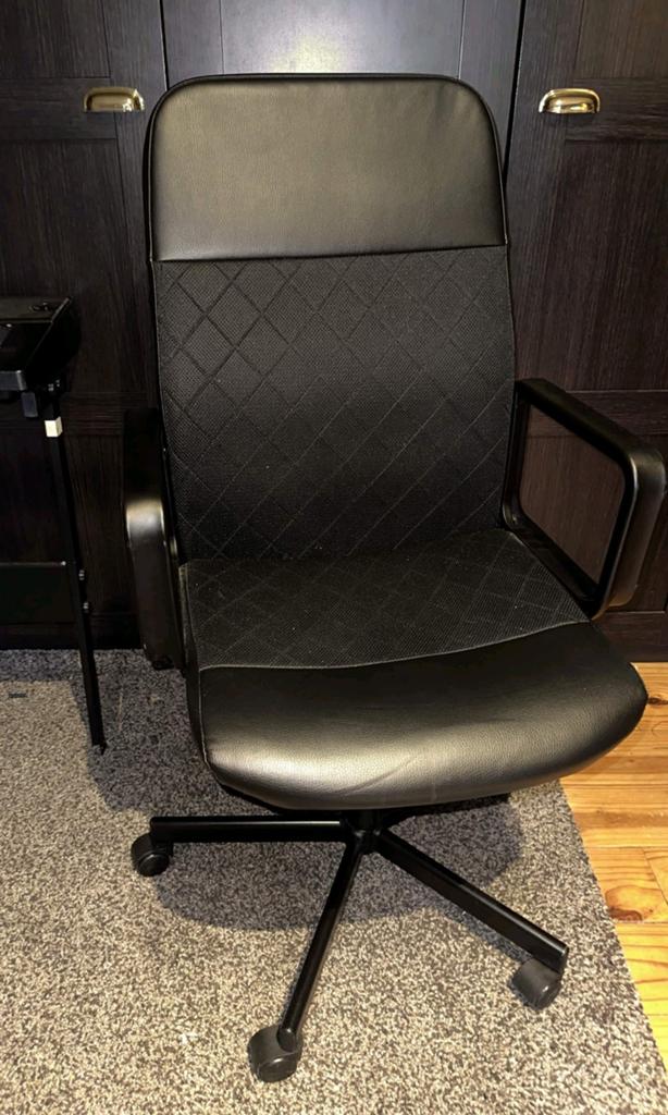 Chaise de bureau Ikea, Enlèvement, Comme neuf, Noir, Chaise de bureau