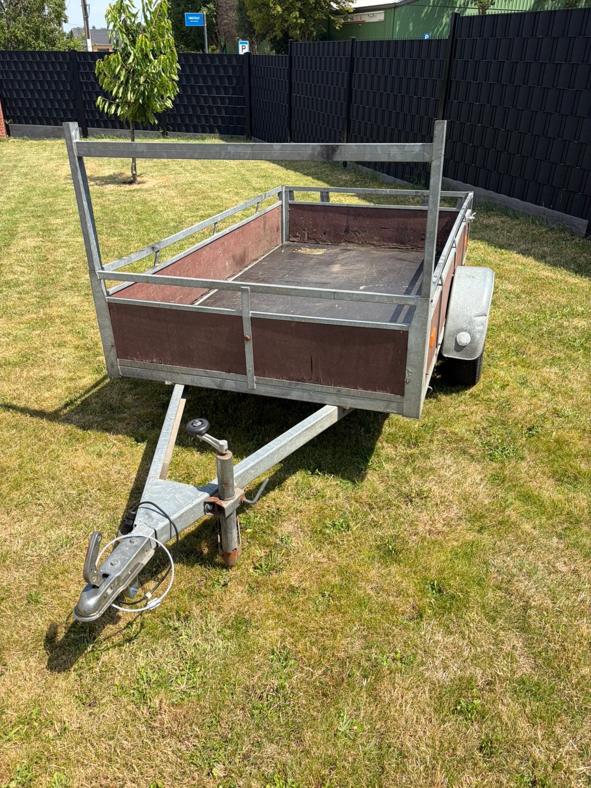 Aanhanger enkelas afm. 125cmx225cm, Auto diversen, Ophalen, Zo goed als nieuw