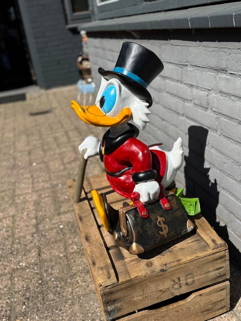 Disney Dagobert Duck beeld, Ophalen, Overige figuren, Gebruikt, Beeldje of Figuurtje