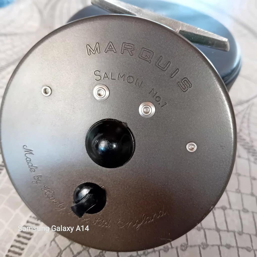 Moulinet Hardy marquis salmon n1+soie, Enlèvement ou Envoi, Moulinet