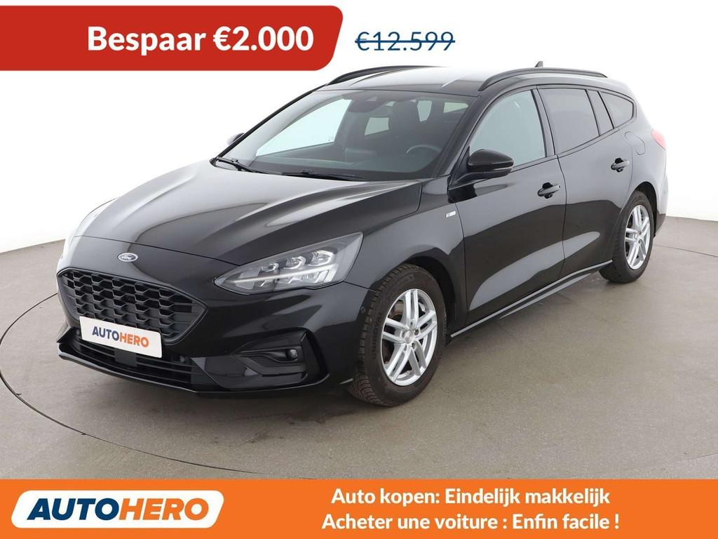 Ford Focus 1.0 EcoBoost ST-Line (bj 2020), Stof, Gebruikt, Zwart, 2 zetels