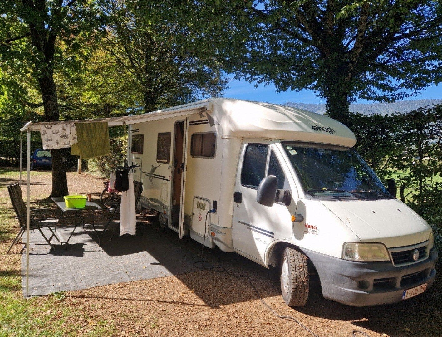 mobilhome Fiat in verzorgde staat, Caravans en Kamperen, Fiat, Particulier, Dakluik, Half-integraal