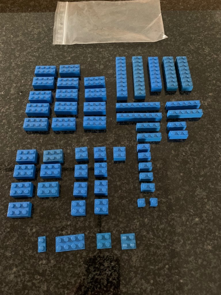 Set bouwstenen ( blauw ), Kinderen en Baby's, Ophalen of Verzenden, Gebruikt, Losse stenen, Lego