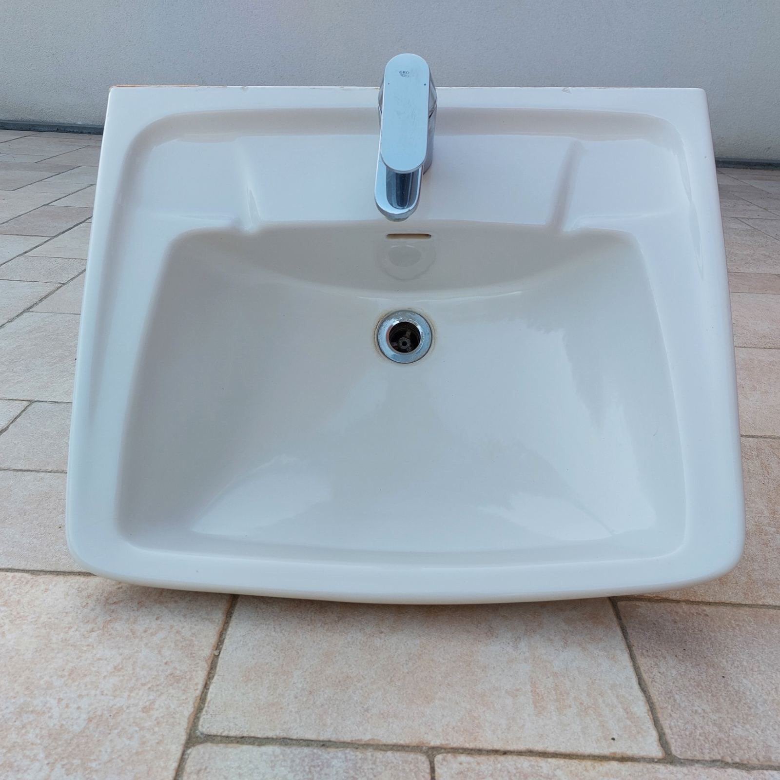 Évier complet 59cm x 48cm, Maison & Meubles, Utilisé, Lavabo ou Évier
