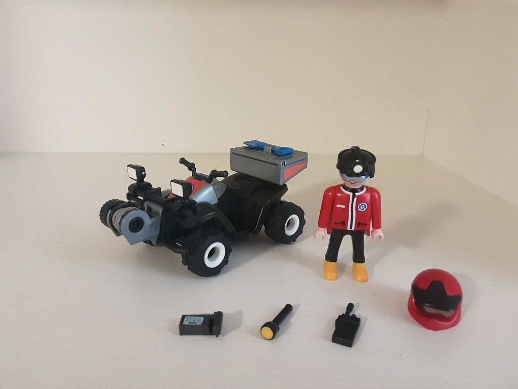 Quad de sauvetage PlayMobil - complet, Enlèvement ou Envoi, Comme neuf, Kit complet, Figurines