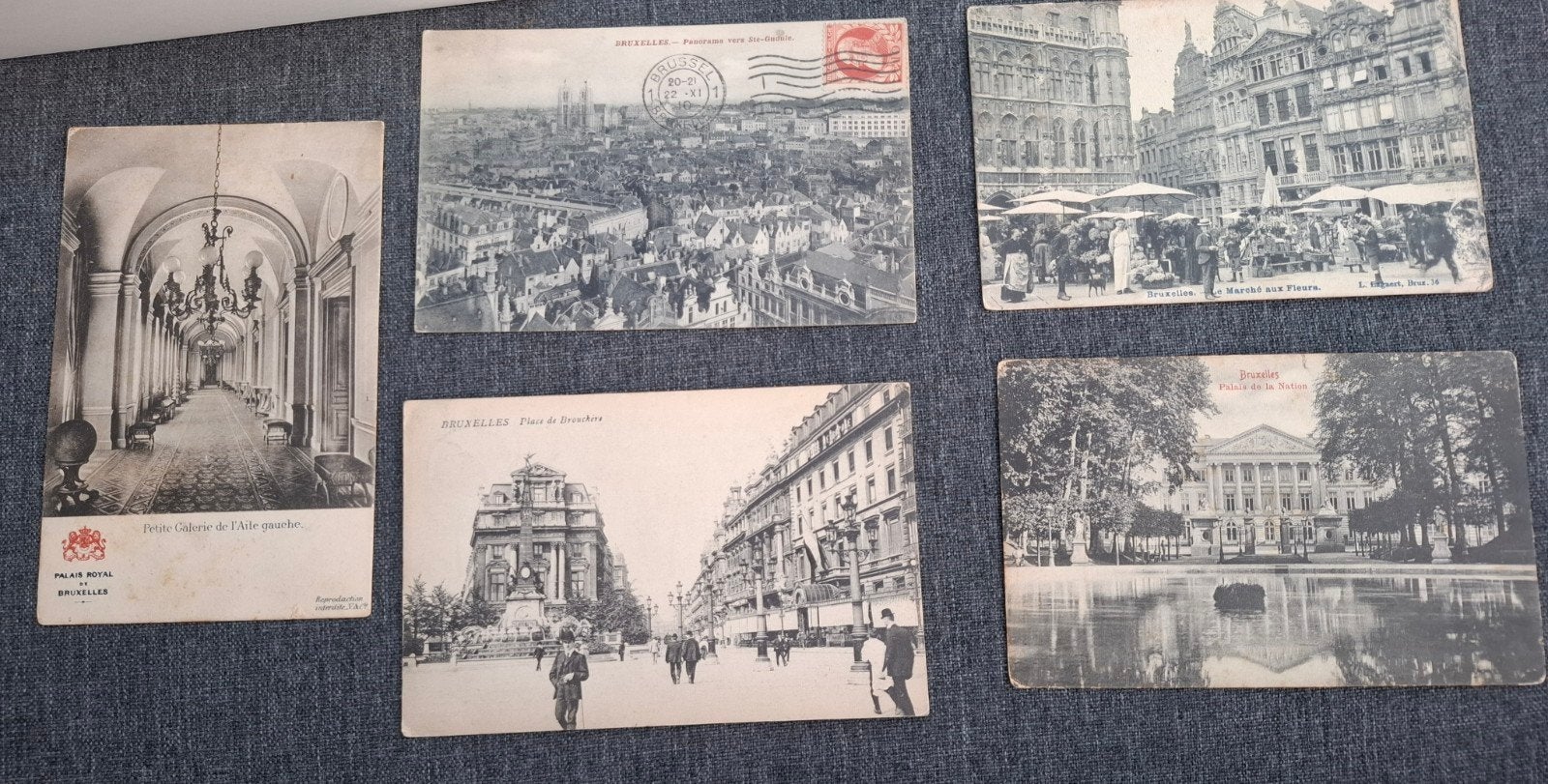 Brussel. Set van 5 ansichtkaarten, Verzamelen, Ophalen of Verzenden, Brussel (Gewest)