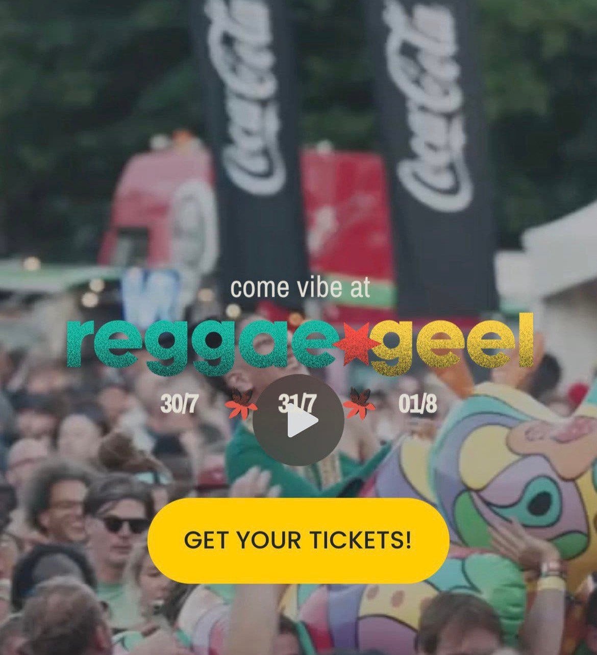 Combitickets Reggae Geel, Tickets en Kaartjes, Drie personen of meer