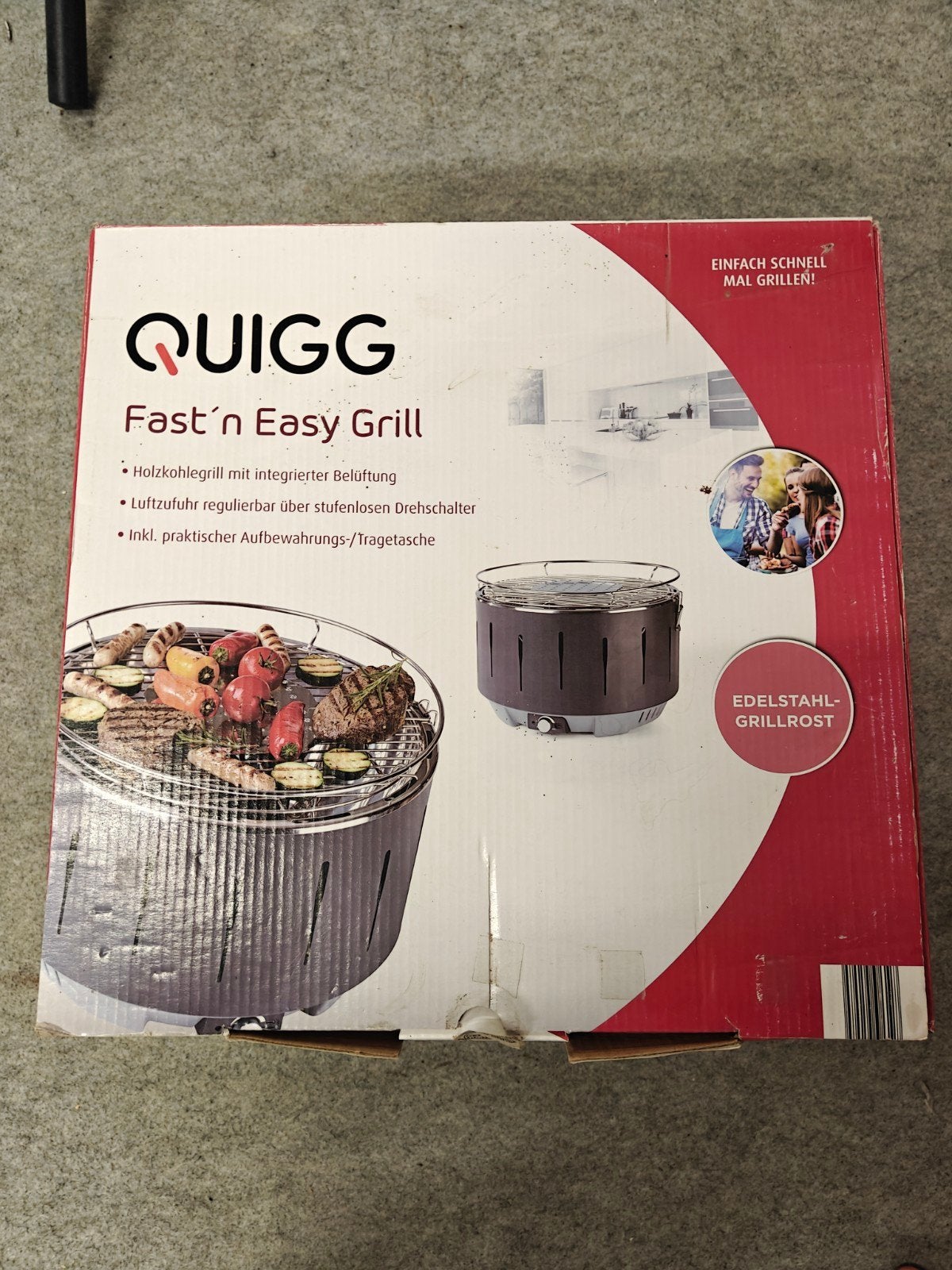 Quigg - Gril rapide et facile JAMAIS UTILISÉ, Enlèvement, Neuf, Quigg