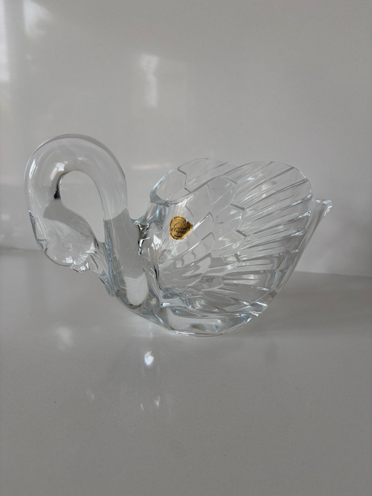 Vintage Cristal d’Arques Zwaan, Verzenden
