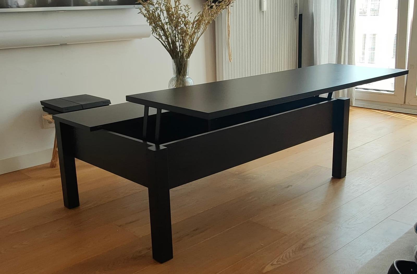 Table basse avec plateau reglable, Maison & Meubles, Comme neuf, Enlèvement, 50 à 100 cm, Rectangulaire