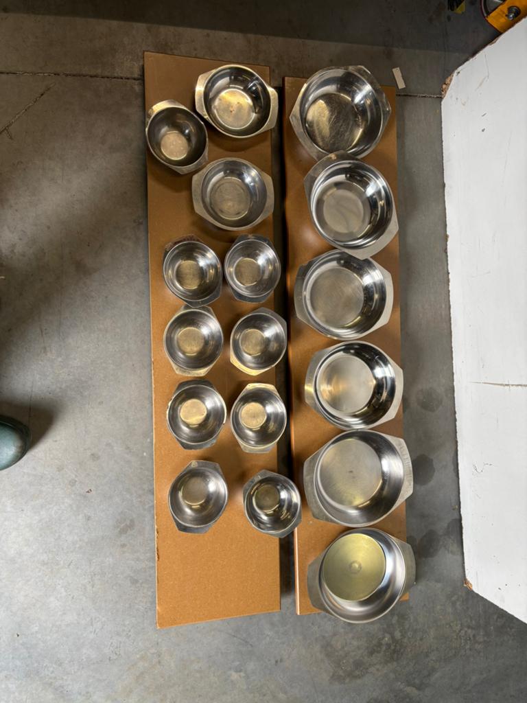 Inox kommetjes 17 stuks, Ophalen, Zo goed als nieuw