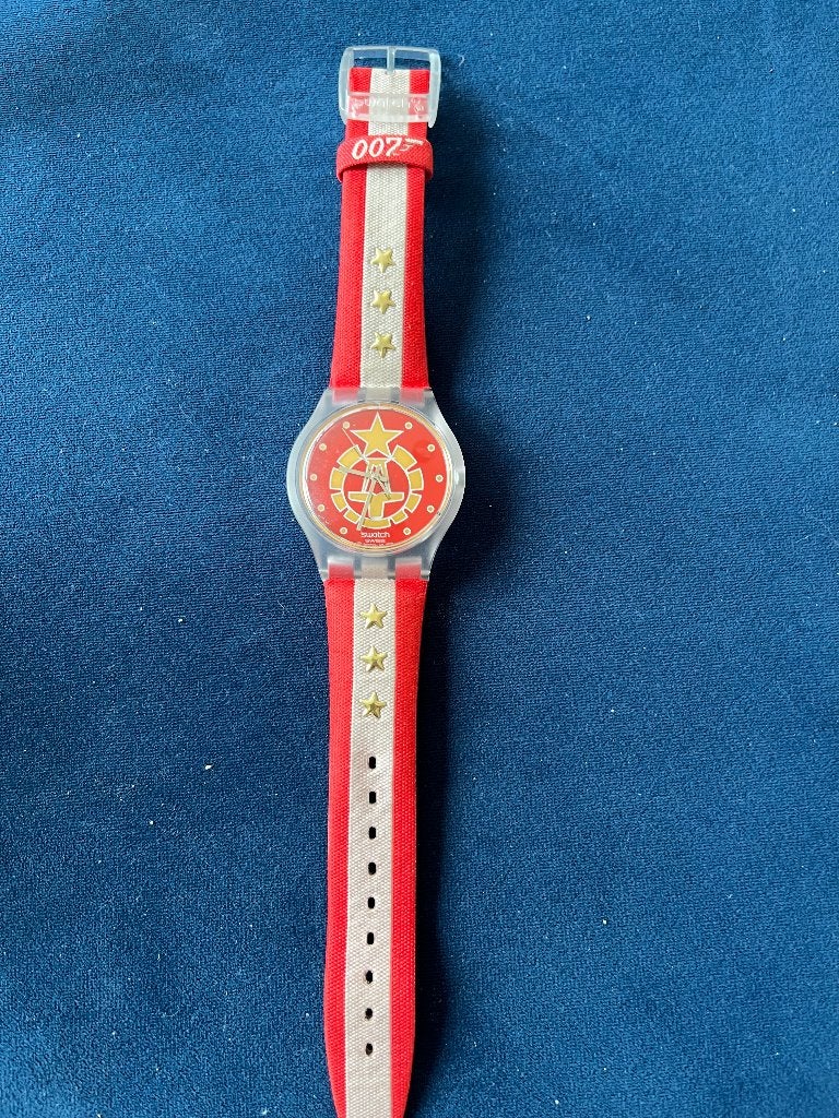Swatch 007, Living Daylights, Georgi Koskov, Ophalen, Kunststof, Gebruikt, Polshorloge