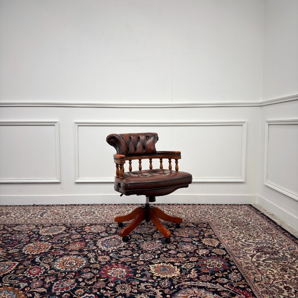 Klassiek Engels Chesterfield Bureaustoel, Ophalen of Verzenden