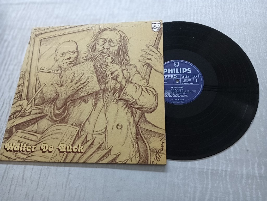 Walter De Buck LP The Folk Singer - vinyle noir, Pochette photo, Folk, Enlèvement ou Envoi, Utilisé