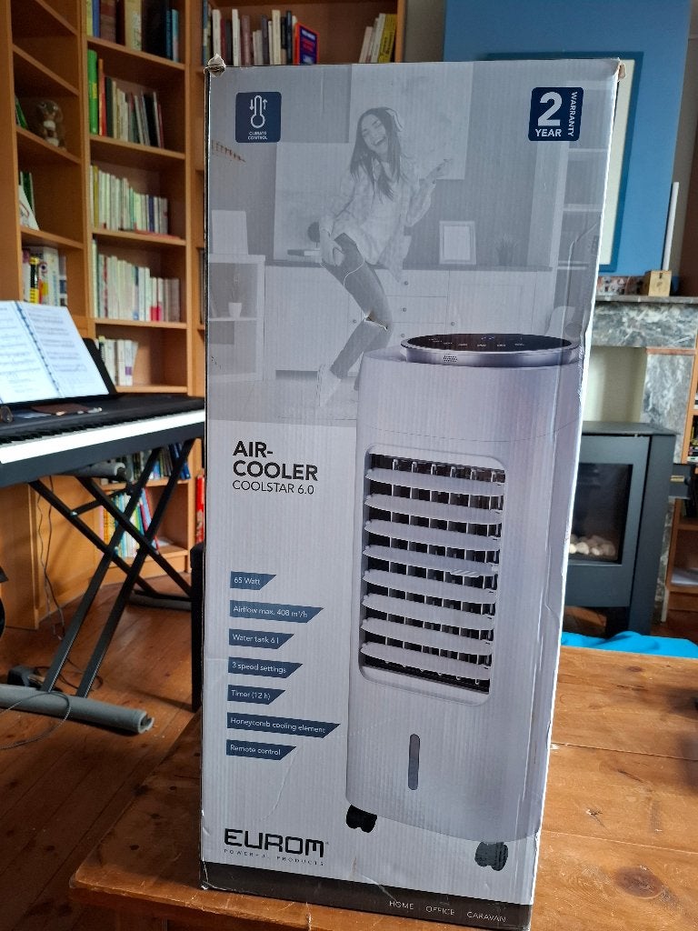Luchtkoeler, Elektronische apparatuur, Airco's, Ophalen, Ventileren, 3 snelheden of meer, Zo goed als nieuw