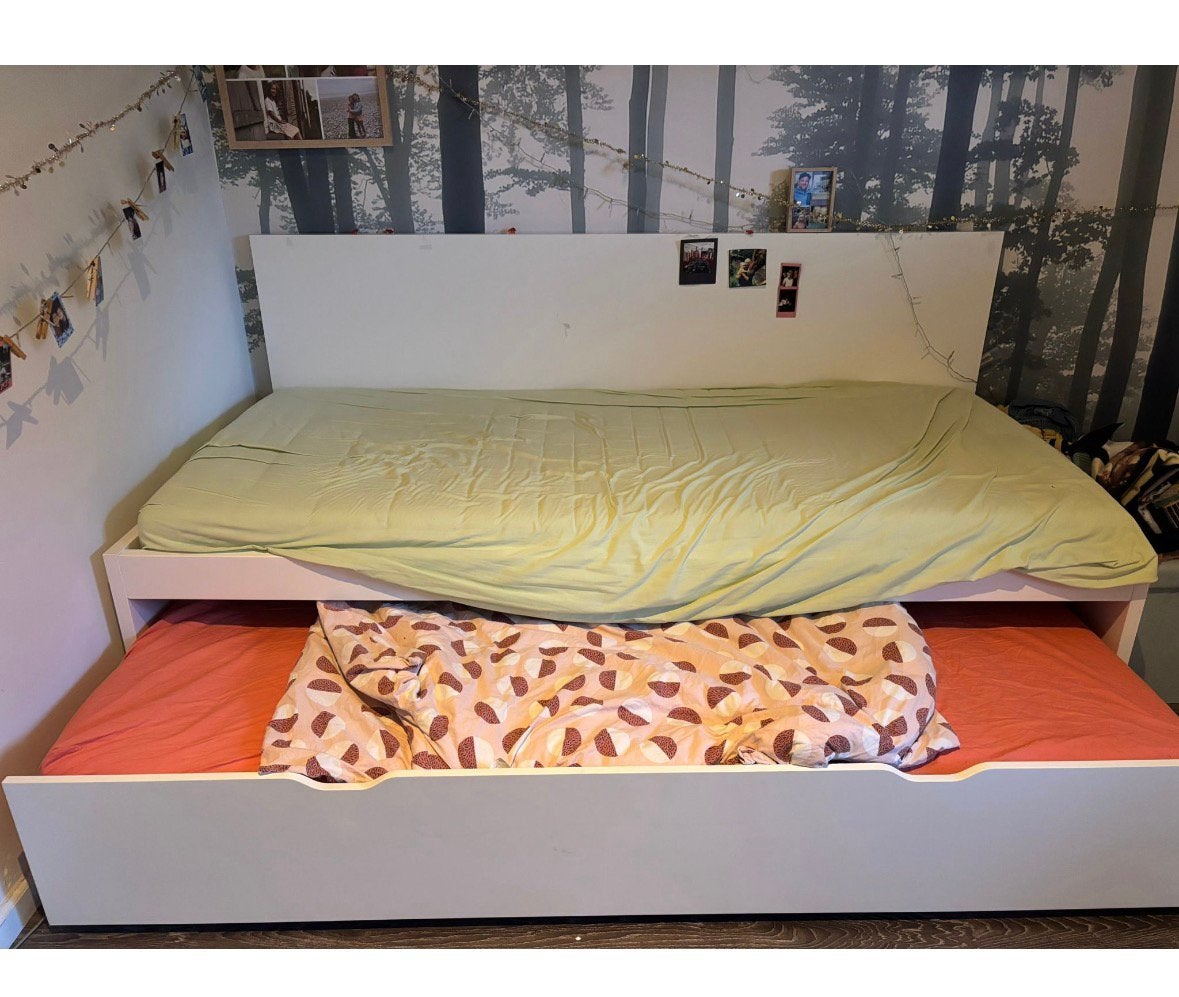 Eénpersoonsbed met extra uitschuifbaar bed, 90 cm, Une personne, Enlèvement, Utilisé