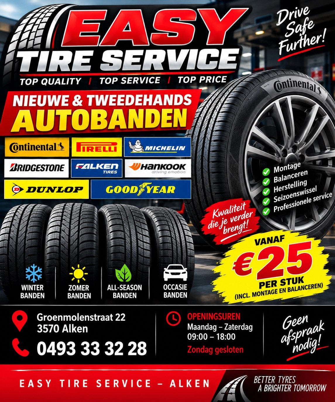 Topkwaliteit  Top banden  Topprijs  Topservice, Ophalen of Verzenden, Zo goed als nieuw