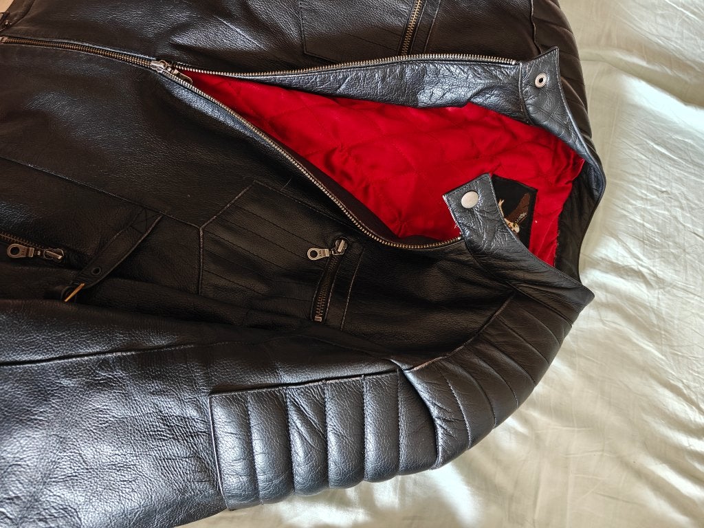 Lederen herenjas, Kleding | Heren, Jassen | Winter, Ophalen, Andere, Zwart, Maat 56/58 (XL)