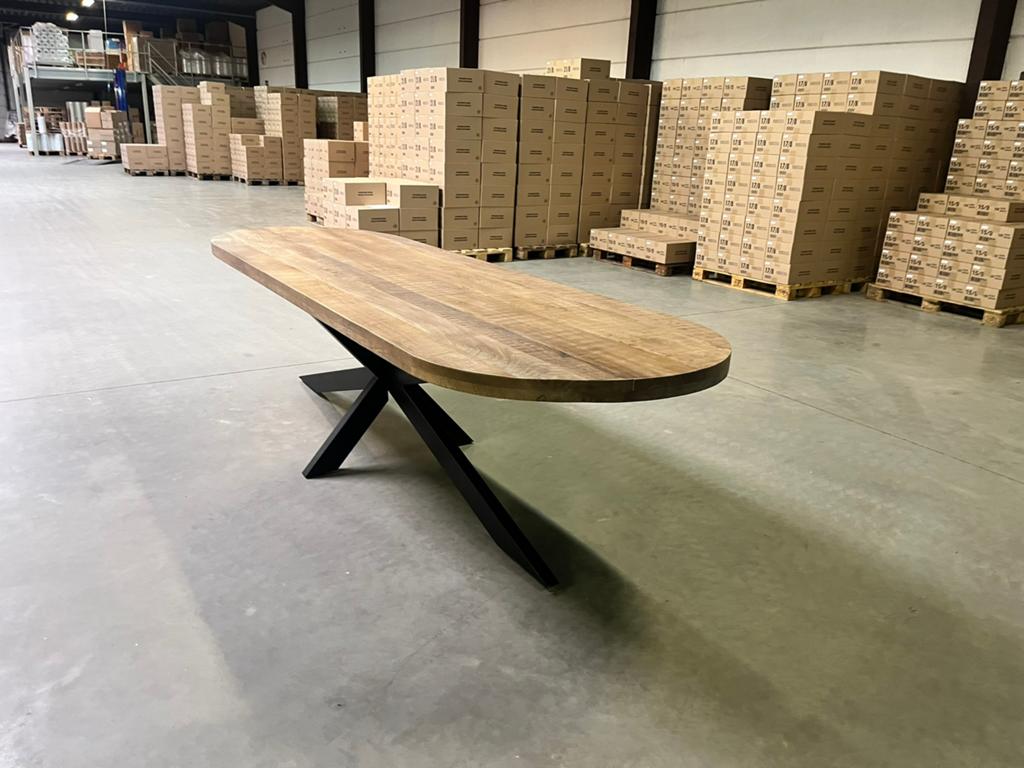 Massief houten tafel, Ophalen, Teakhout, 200 cm of meer, 50 tot 100 cm