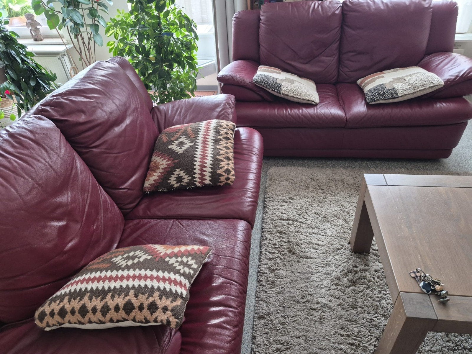 zetel / sofa 2 stuks, Ophalen, Zo goed als nieuw, Leer, Klassiek