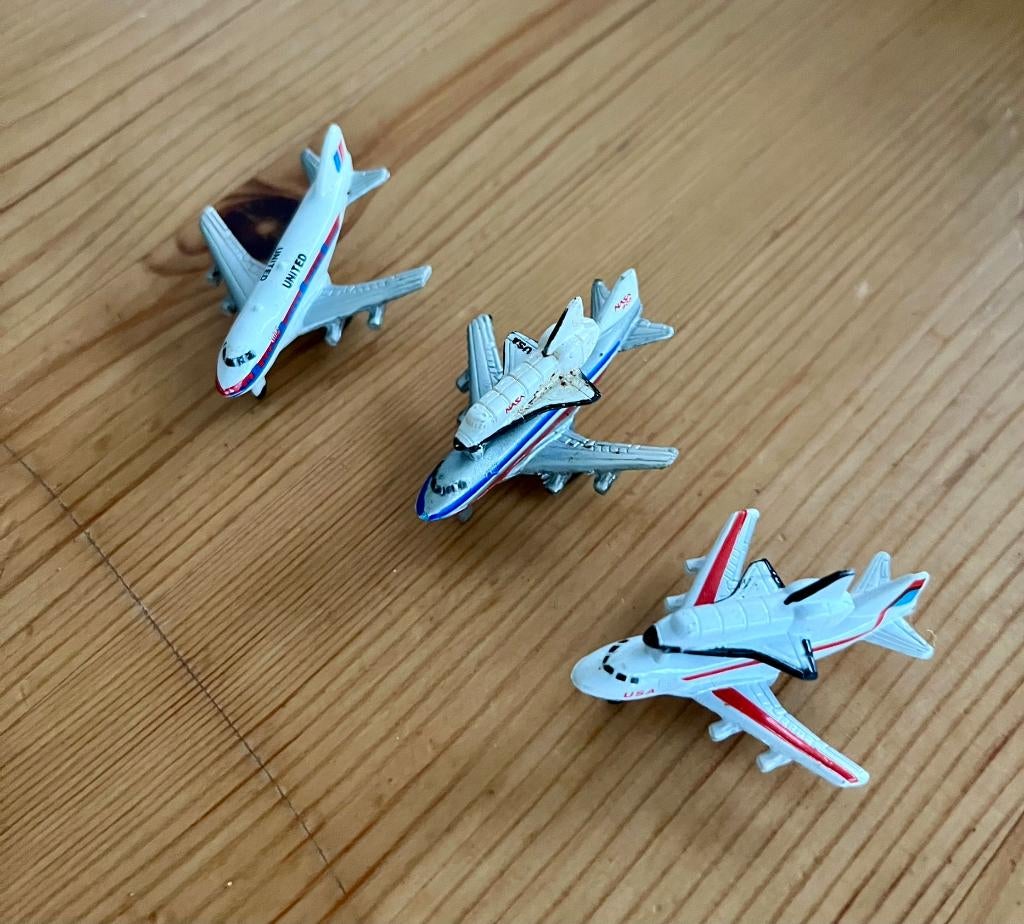 Vintage Micro Machines 3-delige set Boeings van Galoob, Enlèvement ou Envoi, Utilisé