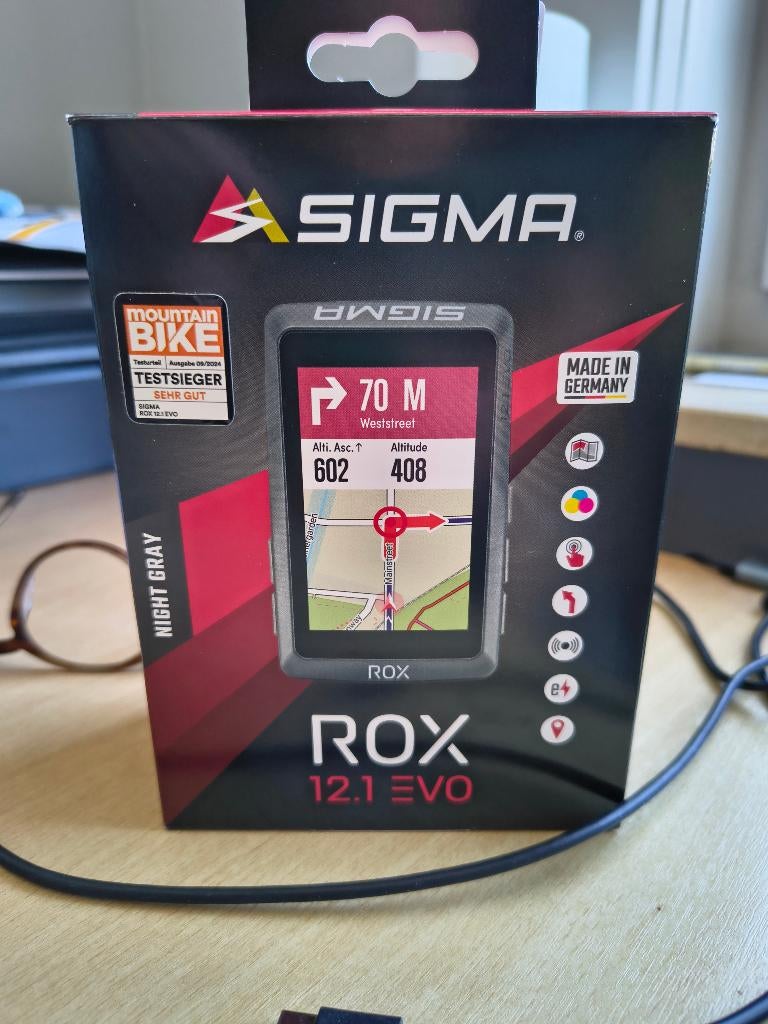 fietsgps, fietscomputer sigma Rox 12.1 evo, Ophalen of Verzenden, Waterdicht, Nieuw