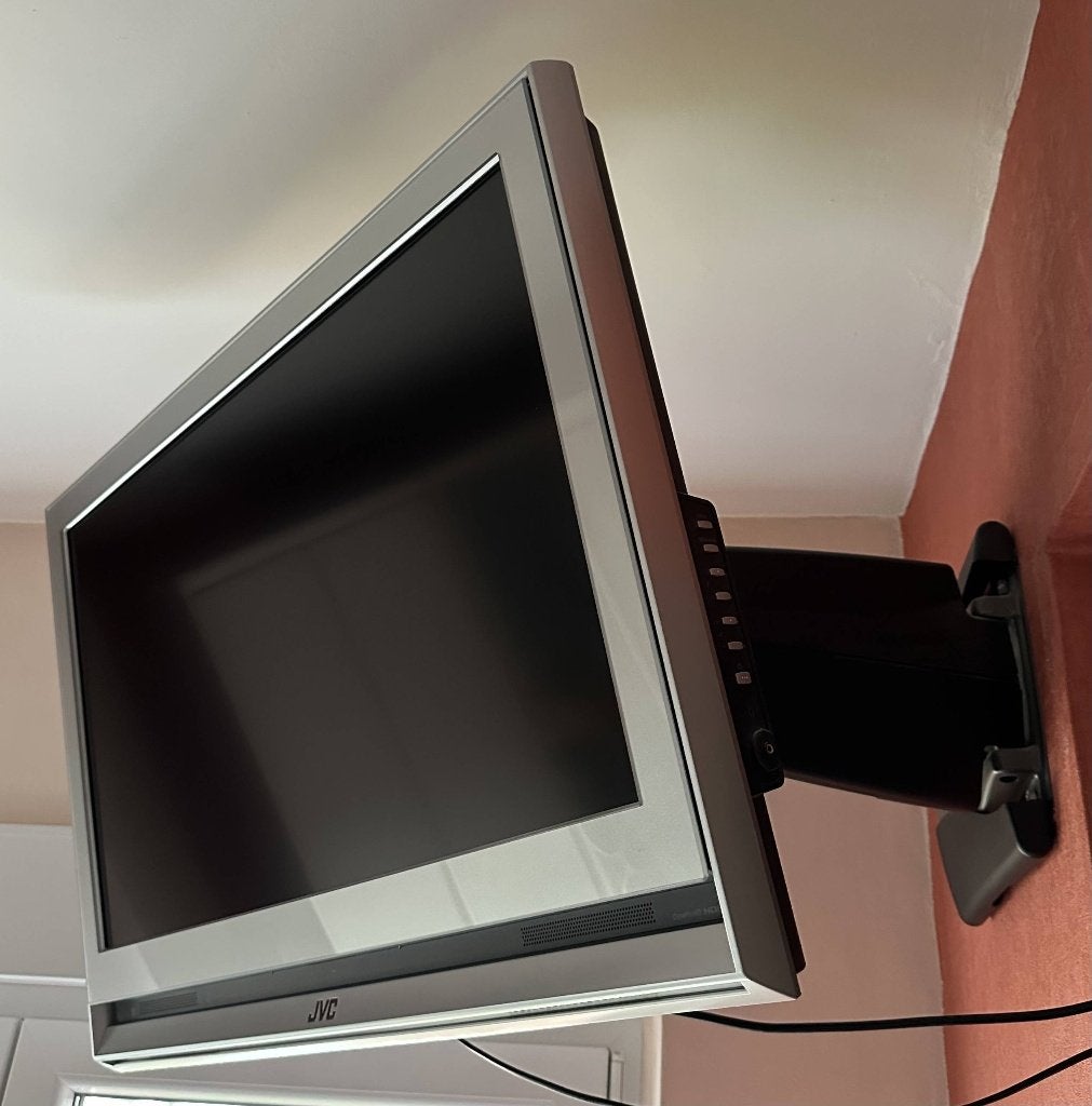 Ensemble TV JVC 32" + support mural Vogel's + Proximus, Audio, Tv en Foto, Televisies, LCD, Ophalen
