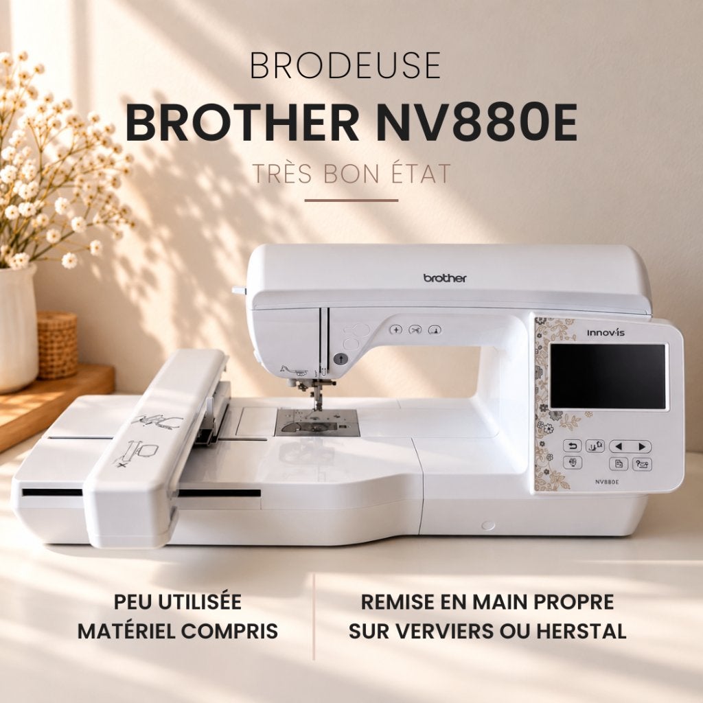 Brother NV880E + accessoires - très bon état, Ophalen, Zo goed als nieuw, Machineborduren, Borduurmachine