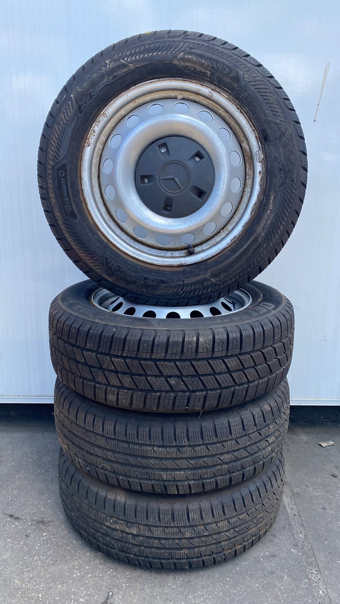 Mercedes-Benz Vito Viano Winter Banden Set 205-65-16 5x112, Gebruikt, -, -, Banden en Velgen