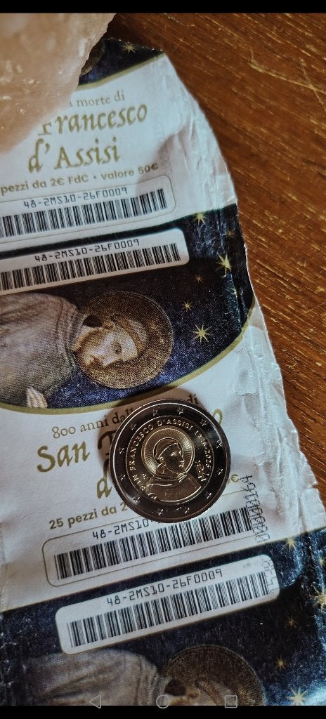 2 € commémo Italie 2026 Saint François d'Assise, Timbres & Monnaies, Enlèvement ou Envoi, Italie, 2 euros, Monnaie en vrac