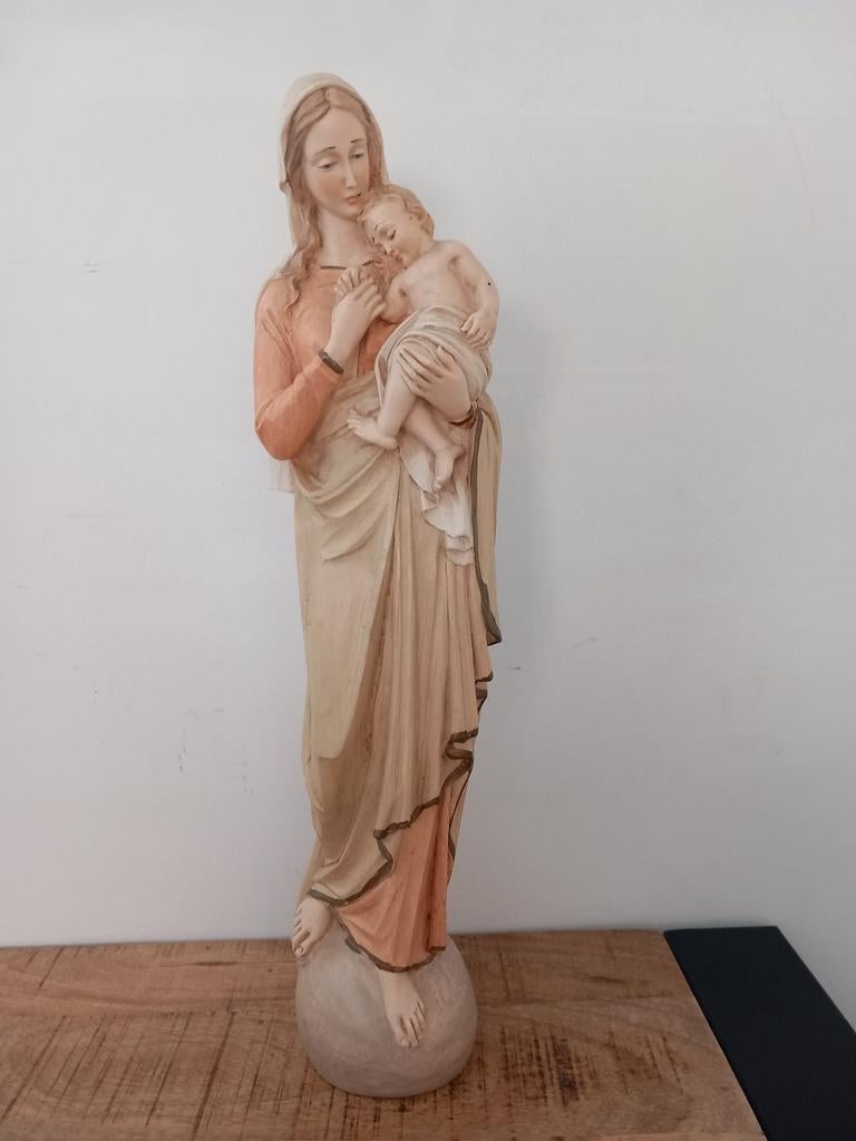 Maria beeld met kind 38 cm hoog, Antiek en Kunst, Ophalen