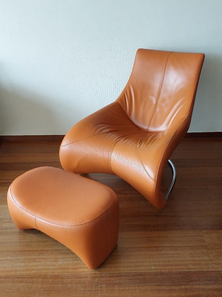 Leolux Darius fauteuil, 100 à 125 cm, Enlèvement, Utilisé, Cuir