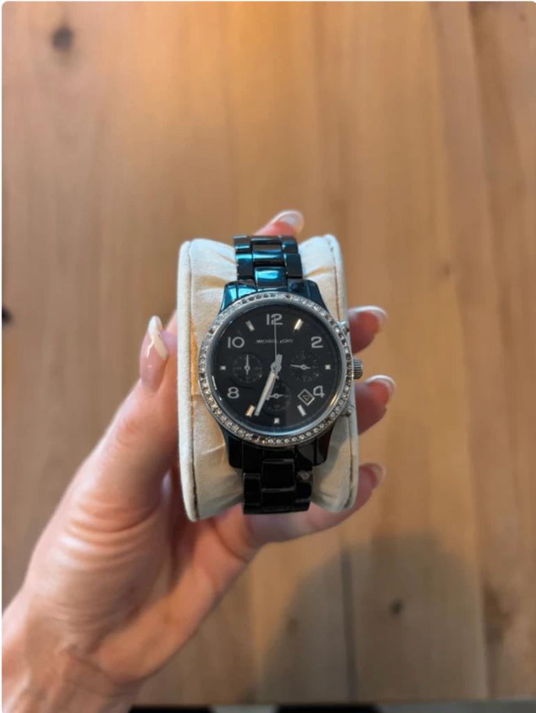 Horloge Michael Kors donkergrijs, Ophalen of Verzenden, Gebruikt, Polshorloge, Overige merken