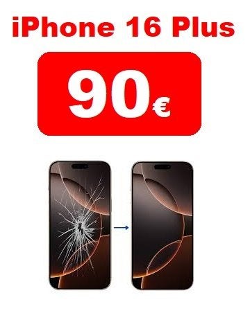 Réparation écran iPhone 16 Plus pas cher à Bruxelles 90€, Enlèvement, Autres types, Apple