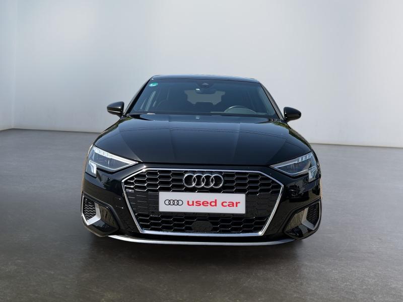 Audi A3 Advanced*S-Line interieur*GPS*Carplay*Capteurs Ar*Cl, 116 pk, Lederen bekleding, Zwart, Bedrijf