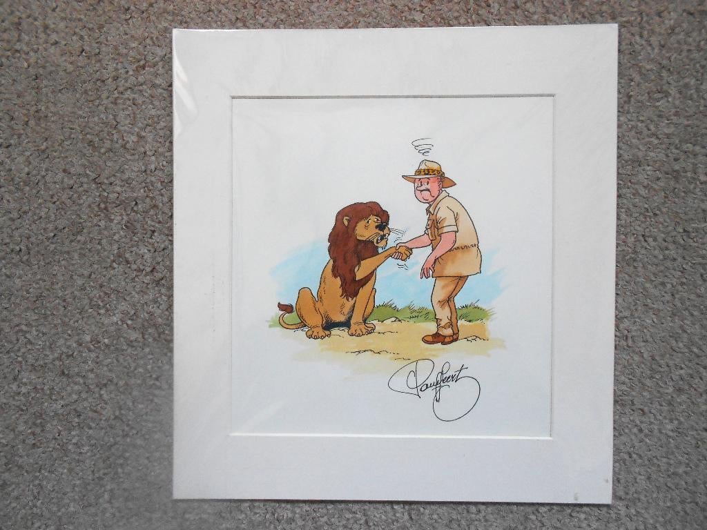 Suske en Wiske - Lambik met leeuw -originele tekening Geerts, Boeken, Ophalen of Verzenden, Nieuw, Paul Geerts