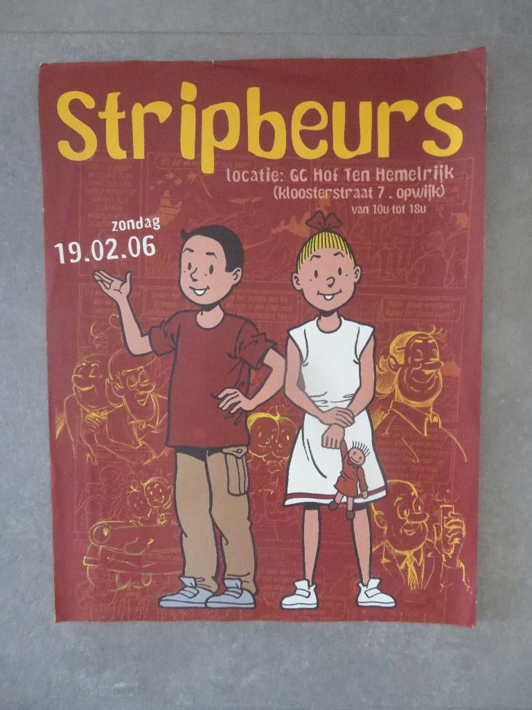 poster stripbeurs Suske en Wiske 2006 te Opwijk, Ophalen of Verzenden, Suske en Wiske, Zo goed als nieuw, Plaatje, Poster of Sticker