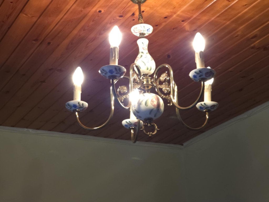 Lustre Flamand Vintage - Année 60-70, Maison & Meubles, Enlèvement, Comme neuf, Métal, Vintage