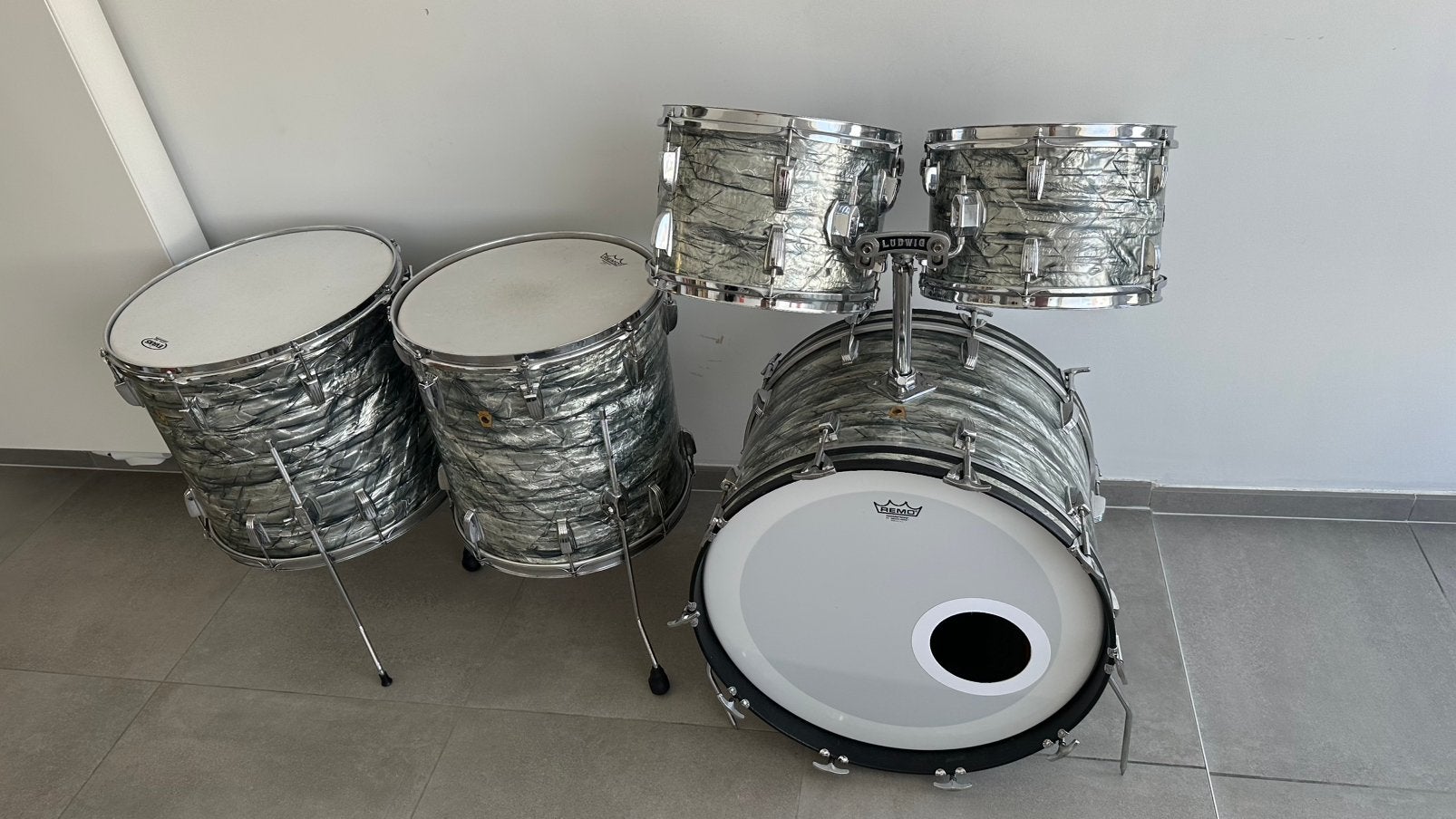 Ludwig Vintage Blue Oyster 1968, Musique & Instruments, Batteries & Percussions, Enlèvement, Utilisé, Ludwig