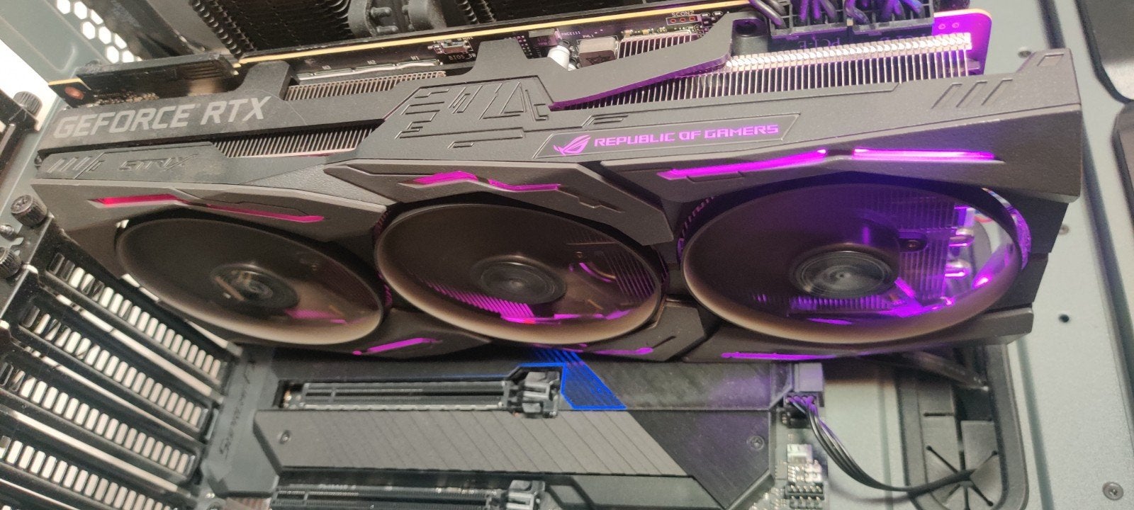 Asus ROG Strix RTX 2080 TI OC + Corsair AX760 te koop, Computers en Software, Videokaarten, Zo goed als nieuw, Nvidia, PCI, GDDR6