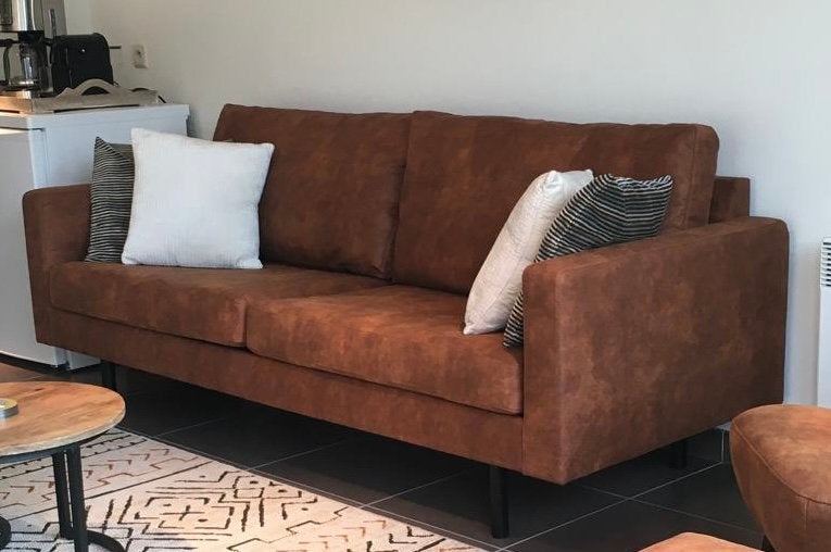 Zetel in cognackleur als nieuw, Maison & Meubles, Enlèvement, Comme neuf