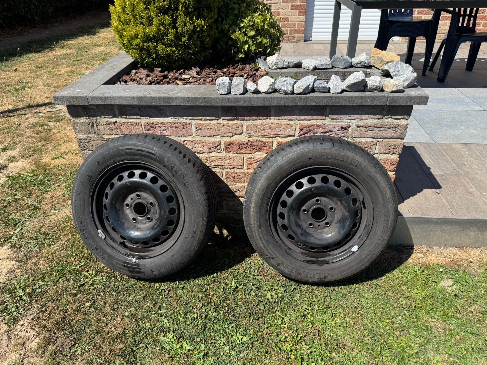 2 Vredestein 195/65 R15 91H zomerbanden op stalen velgen, Auto-onderdelen, Banden en Velgen, Ophalen, Banden en Velgen, 195 mm