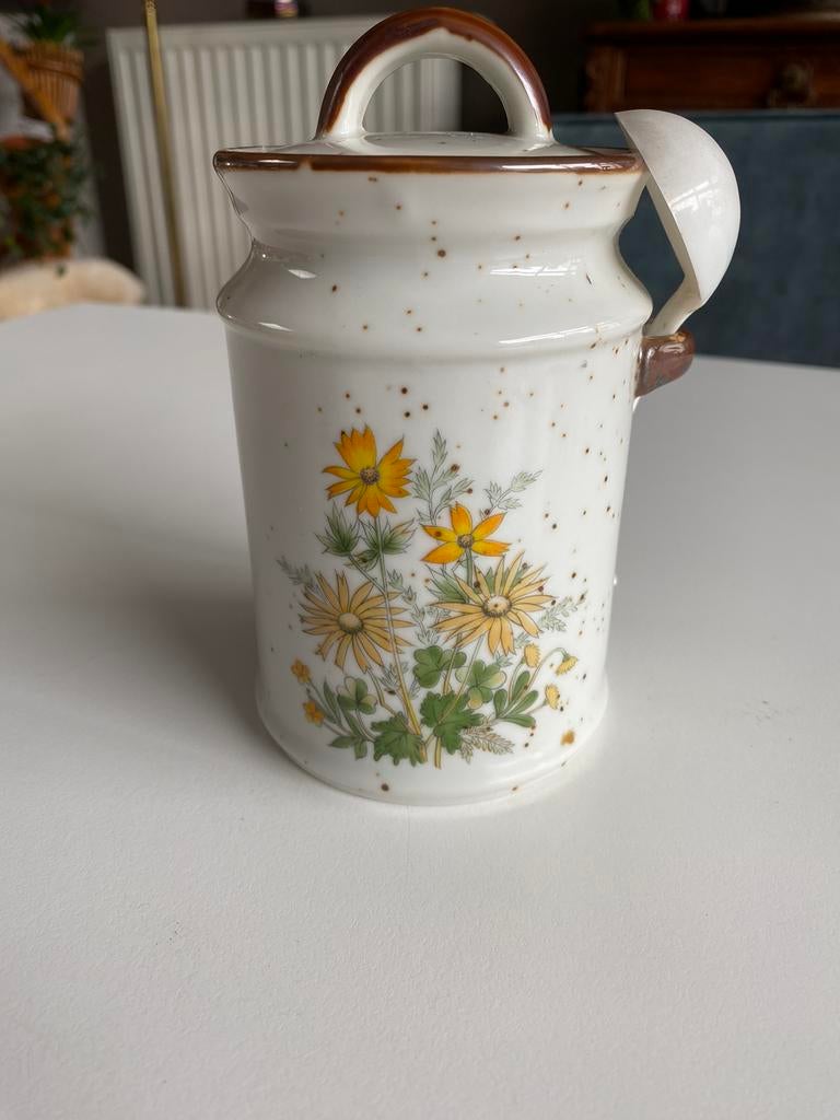 Retro Wildflowers voorraadpotje, Antiek en Kunst, Ophalen
