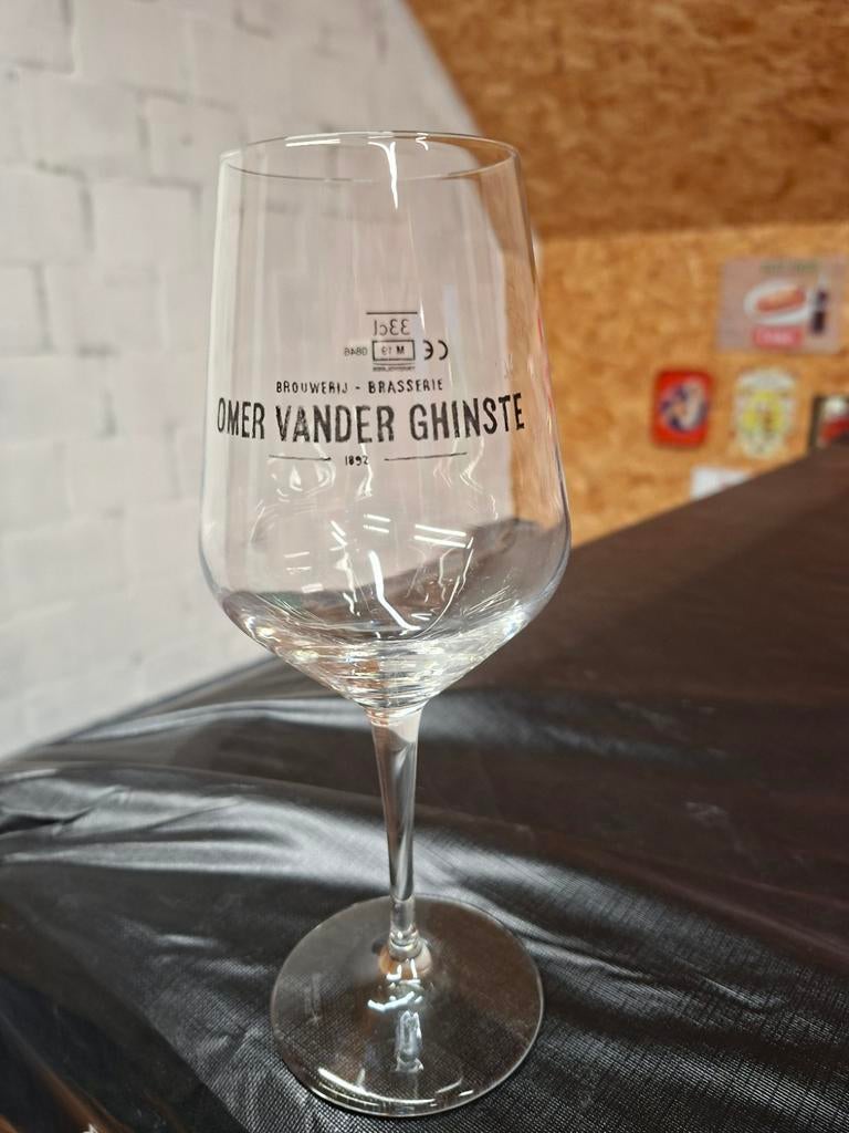 Glas van Omer Vander Ghinste, Ophalen of Verzenden, Zo goed als nieuw, Bierglas