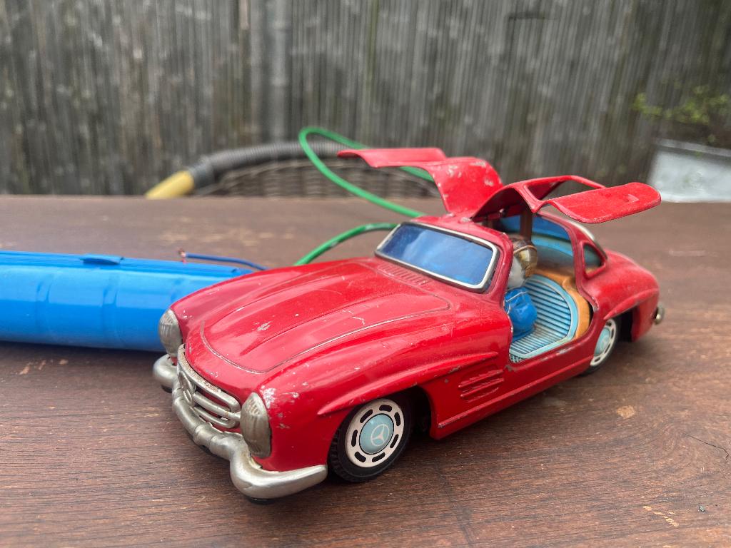 Blikken zeldzame Mercedes guldwing, Antiek en Kunst, Antiek | Speelgoed, Ophalen