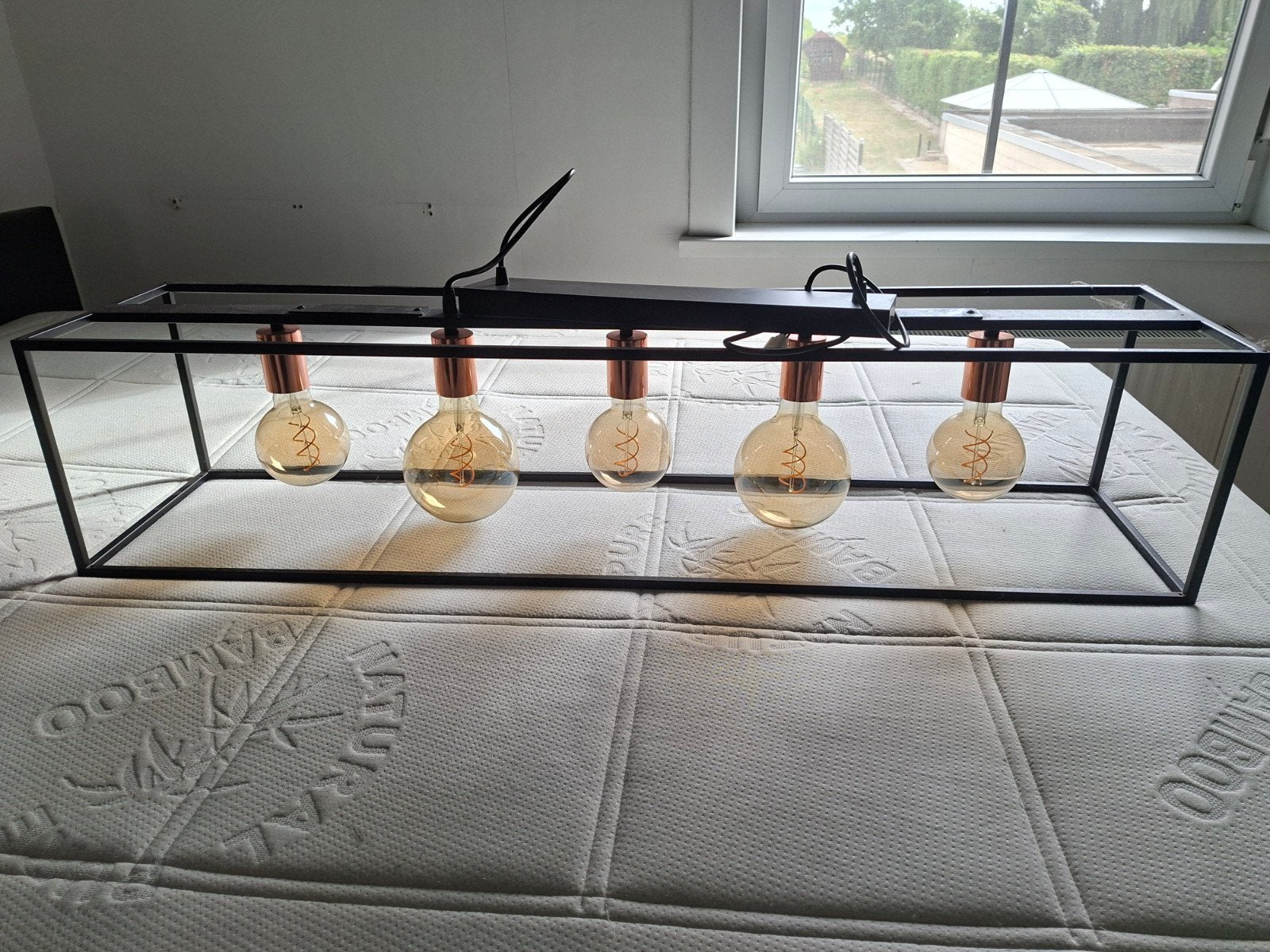 industriële hanglamp, Ophalen