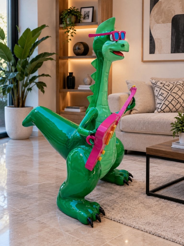 DENVER LE DERNIER DINOSAURE – STATUE EN RÉSINE – 100 CM, Enlèvement ou Envoi, Neuf