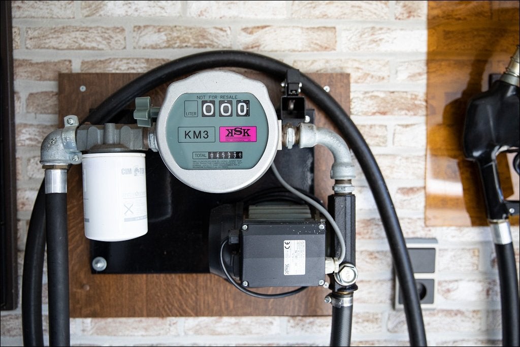 Tankinstallatie diesel, met kunststoftank 1000 L, Enlèvement