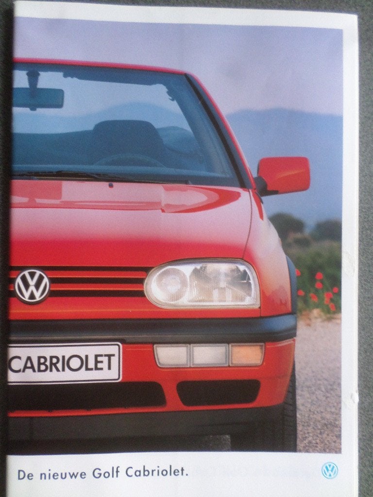 Volkswagen VW Golf Cabrio 1994 Brochure, Boeken, Ophalen of Verzenden, Volkswagen
