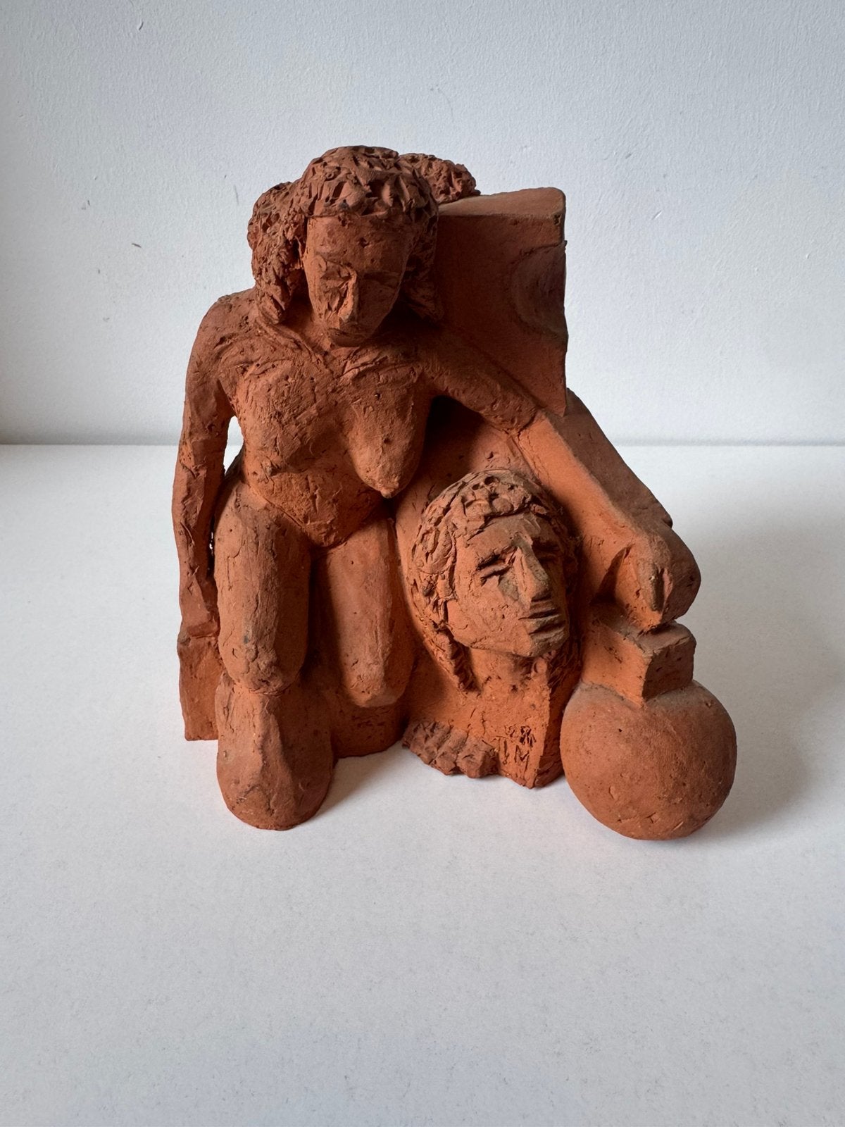 Brutalistische terracotta sculptuur, Ophalen of Verzenden